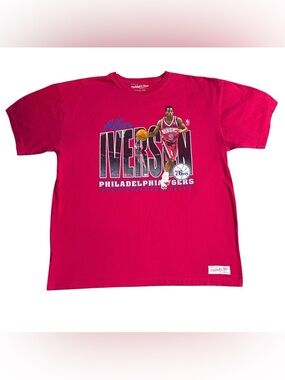 Mitchell & Ness Allen Iverson Philadelphia 76ers Graphic T Shirt Men’s XXL Retro